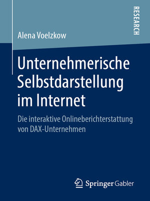 cover image of Unternehmerische Selbstdarstellung im Internet